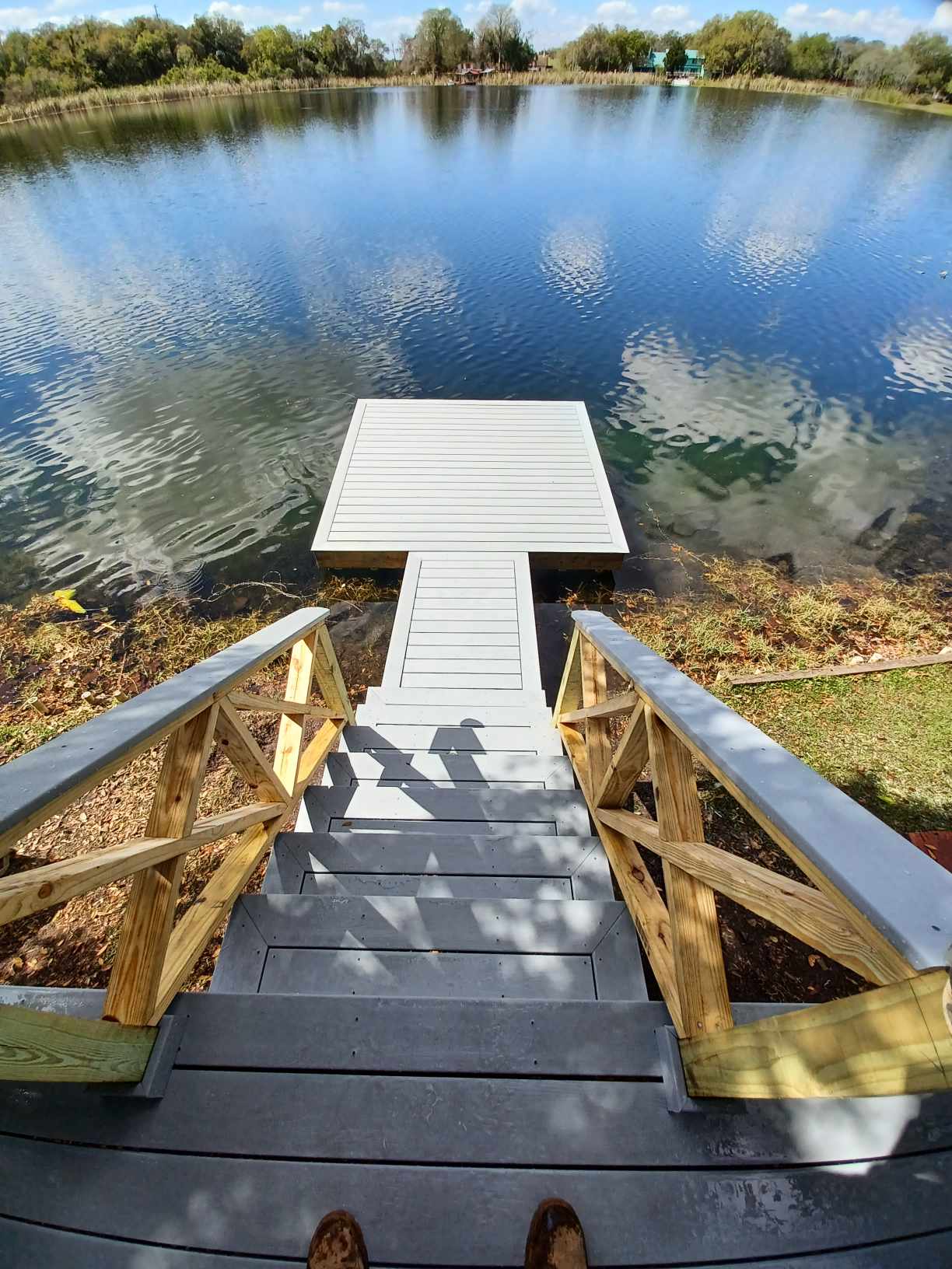 Deck and Dock with Elevated Landing - another view